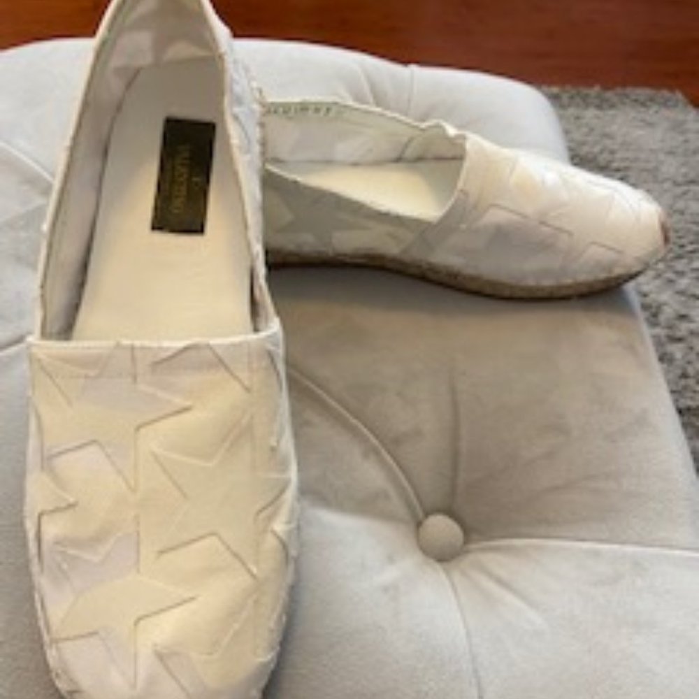 Valentino Star Canvas Flat Espadrilles